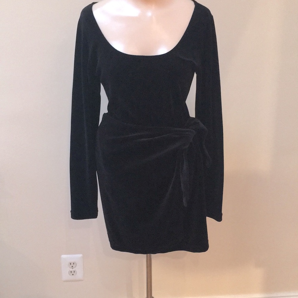 Donna Karan Black Long Sleeve Dress